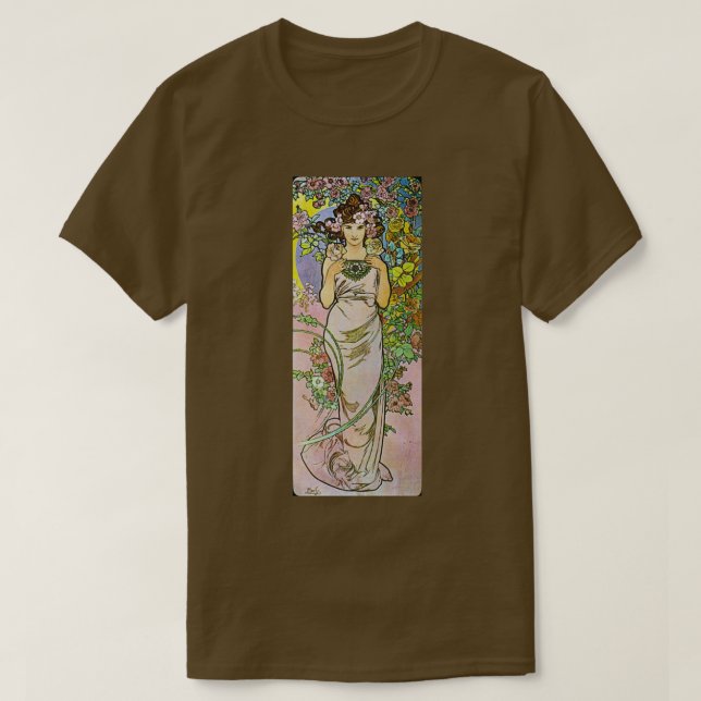 Alphonse Mucha Rose T-Shirt (Design vorne)