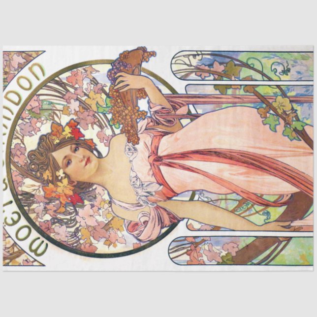 Alphonse Mucha Seidenpapier (Vorderseite)