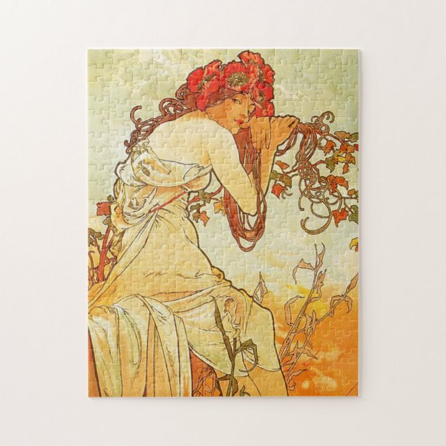 Alphonse Mucha Sommerpuzzle (Vertikal)