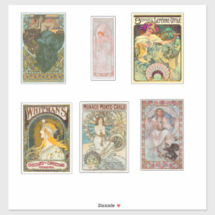 Alphonse Mucha Sticker Assortiment 2