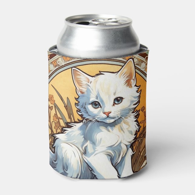 Alphonse Mucha Style Cat Dosenkühler (Kanne Vorderseite)