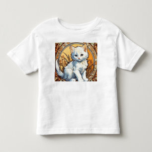 Alphonse Mucha Style Cat Kleinkind T-shirt