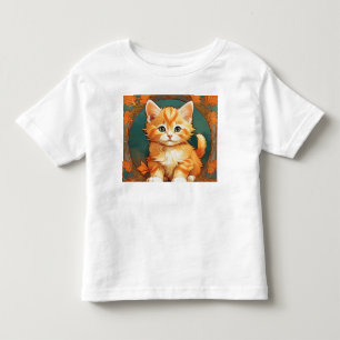 Alphonse Mucha Style Orange Cat Kleinkind T-shirt