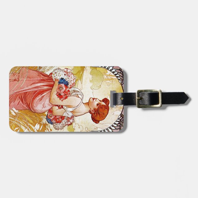 Alphonse Mucha Summer Gepäckanhänger (Vorderseite horizontal)