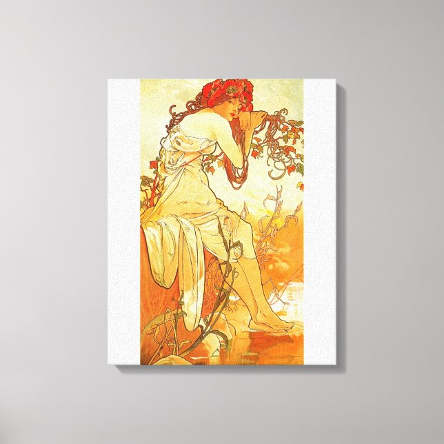 Alphonse Mucha Summer Leinwand Poster (Vorderseite)