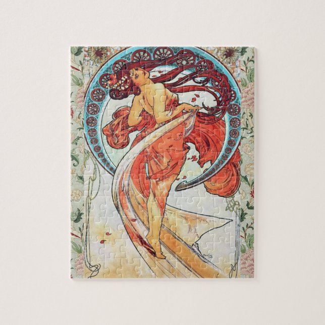 Alphonse Mucha Tanz Vintage Jugendstil-Malerei (Vertikal)