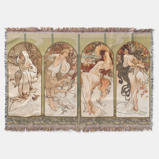 Alphonse Mucha The Seasons 1897 Art Nouveau Decke (Vorderseite)