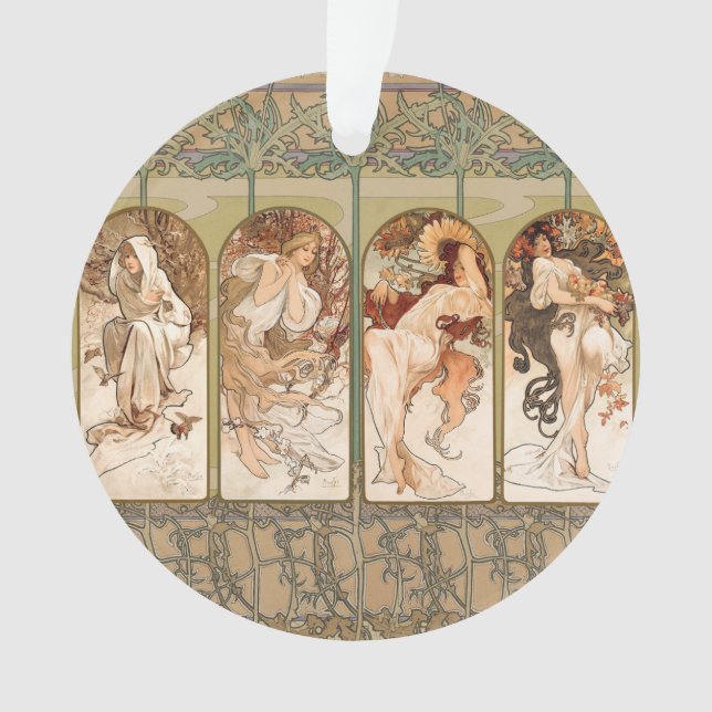 Alphonse Mucha The Seasons 1897 Art Nouveau Ornament (Vorderseite)