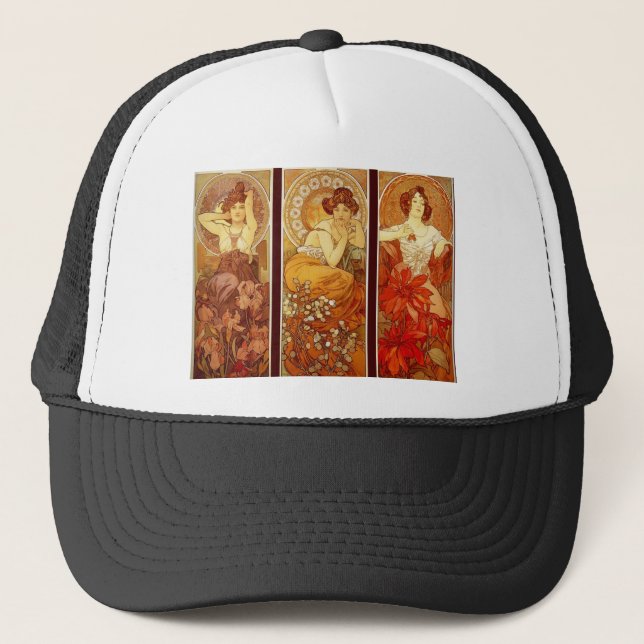 Alphonse Mucha Truckerkappe (Vorderseite)