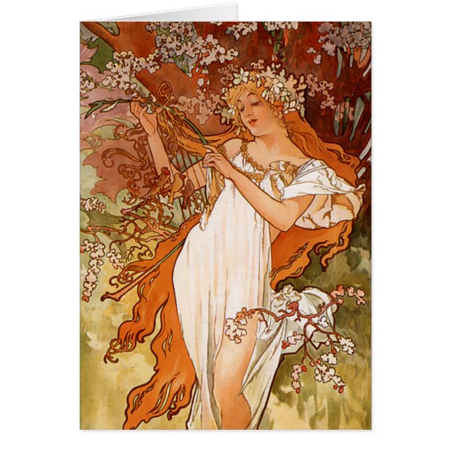 Alphonse Mucha, Vier Jahreszeiten, Frühling (Vorne)