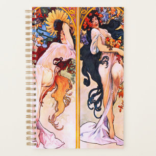 Alphonse Mucha - Vier Jahreszeiten Planer