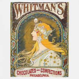 Alphonse Mucha Vintag Whitman's Ad Fleecedecke