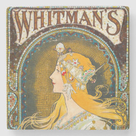 Alphonse Mucha Vintag Whitman's Ad Steinuntersetzer