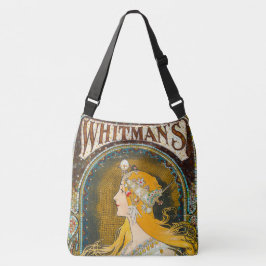 Alphonse Mucha Vintag Whitman's Ad Tragetaschen Mit Langen Trägern