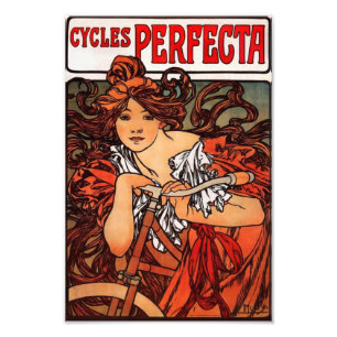 Alphonse Mucha Vintage-Fahrraddruck Fotodruck