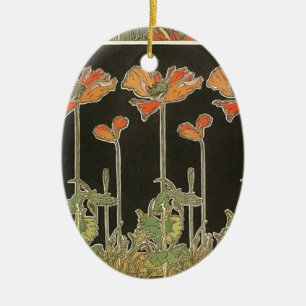 Alphonse Mucha Vintage Populäre Kunst Art Nouveau Keramikornament