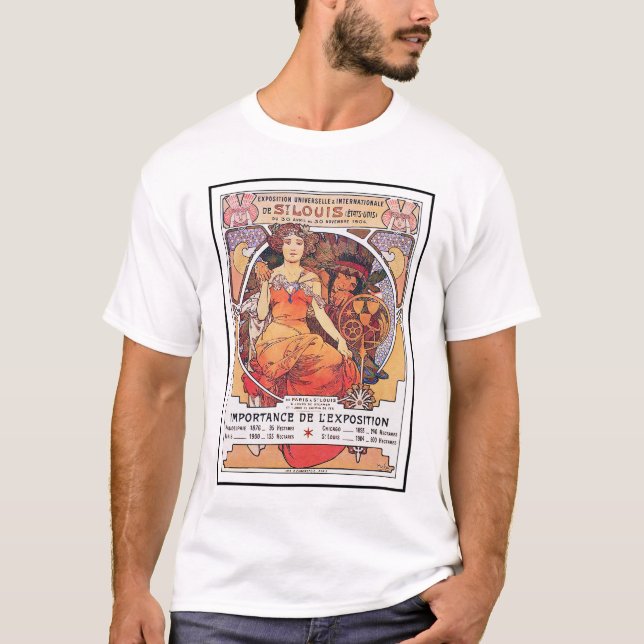 Alphonse Mucha - Weltmesse 1904 St. Louis T-Shirt (Vorderseite)