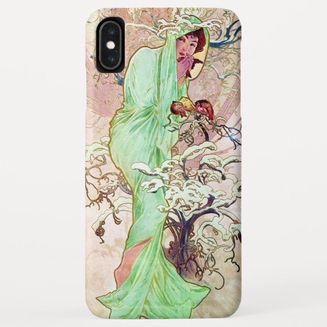 Alphonse Mucha Winter II Case-Mate iPhone Hülle (Rückseite)
