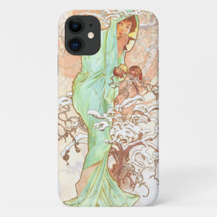 Alphonse Mucha Winter Vintage Jugendstil-Malerei Case-Mate iPhone Hülle