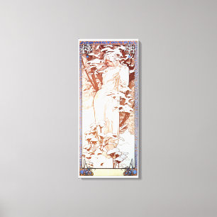 Alphonse Mucha - Winter White Leinwanddruck