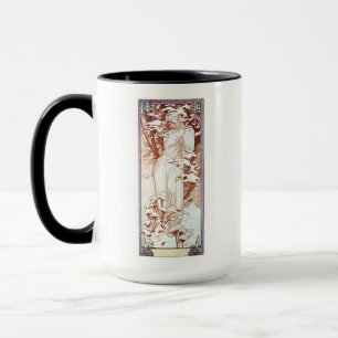 Alphonse Mucha - Winter White Tasse