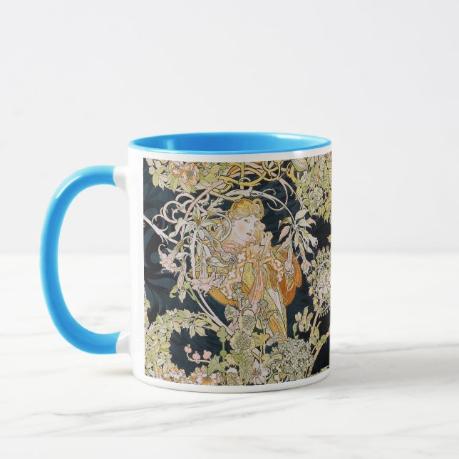 Alphonse Mucha, “Woman with a Daisy” Tasse (Links)
