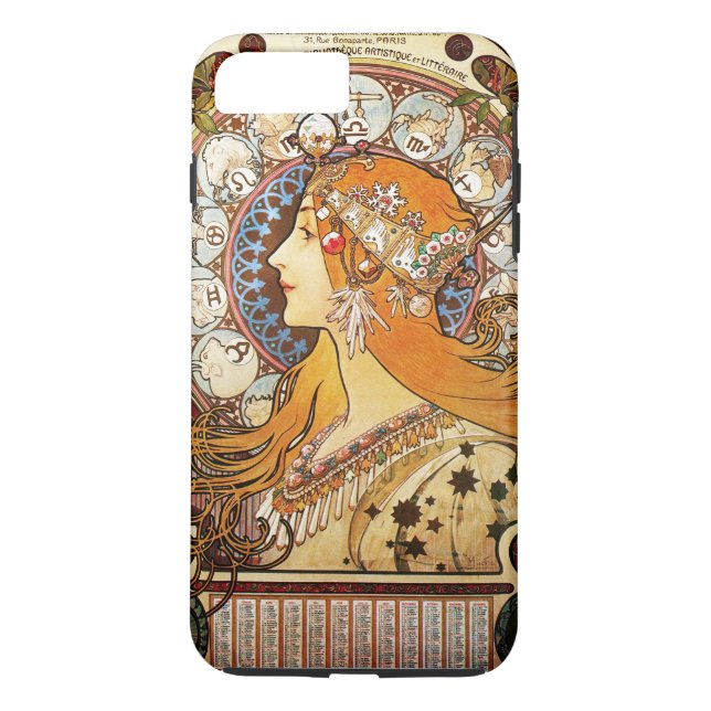 Alphonse Mucha Zodiac Case-Mate iPhone Hülle (Rückseite)