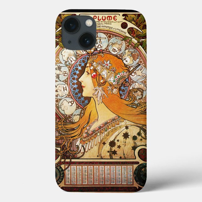 Alphonse Mucha Zodiac Case-Mate iPhone Hülle (Rückseite)