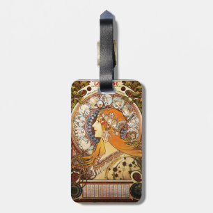 Alphonse Mucha Zodiac Gepäckanhänger