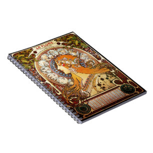 Alphonse Mucha Zodiac Notizblock