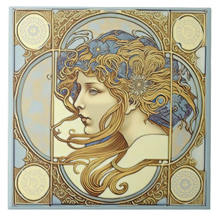 Alphonse Mucha Zodiac Wanddekoration Art Nouveau K Fliese
