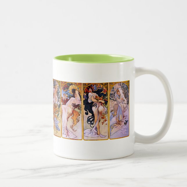 Alphonse Mucha Zweifarbige Tasse (Rechts)