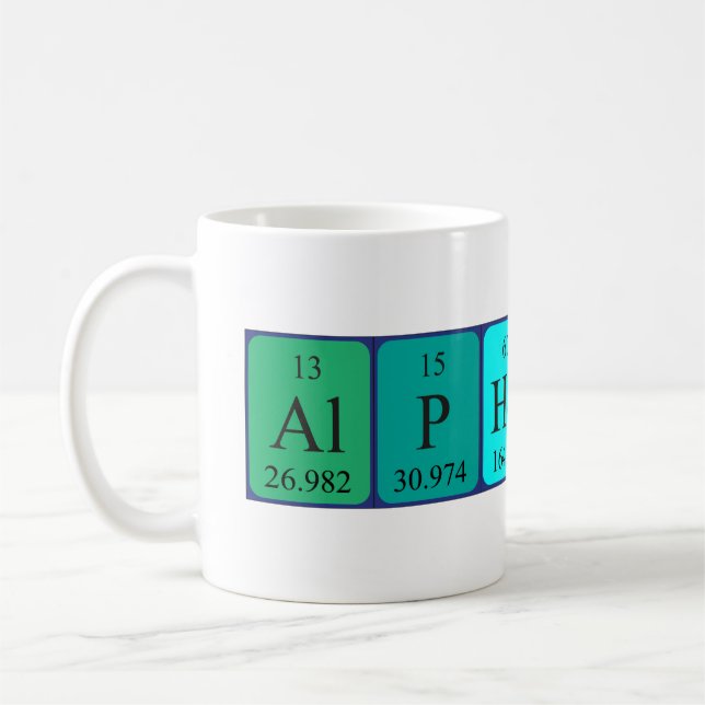 Alphonso périodique nom de table mug (Gauche)