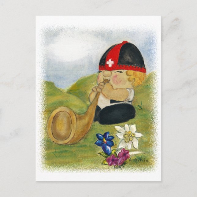 Alphorn Sepp Postkarte (Vorderseite)