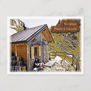 Alphütte Bivacco Paolo e Nicolai - Dolomiti - Postkarte
