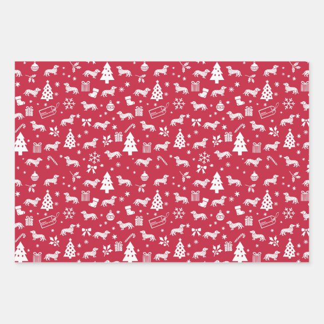 Alpin Dachsbracke Weihnachten Geschenkpapier Set (Vorderseite)