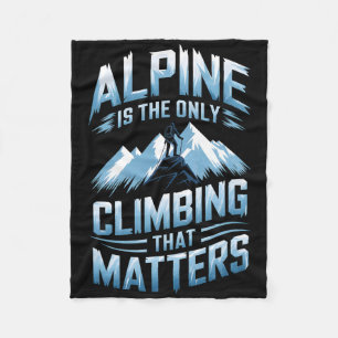 Alpin ist das einzige Klettern, das Probleme berei Fleecedecke