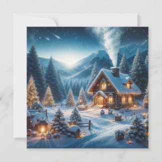 Alpin Neujahr Feiertagskarte