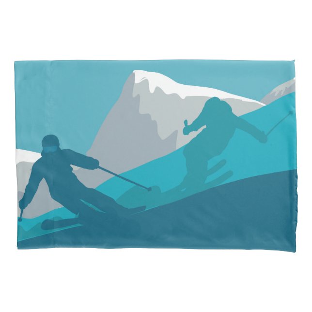 Alpin Skifahren Kissenbezug (Vorderseite)