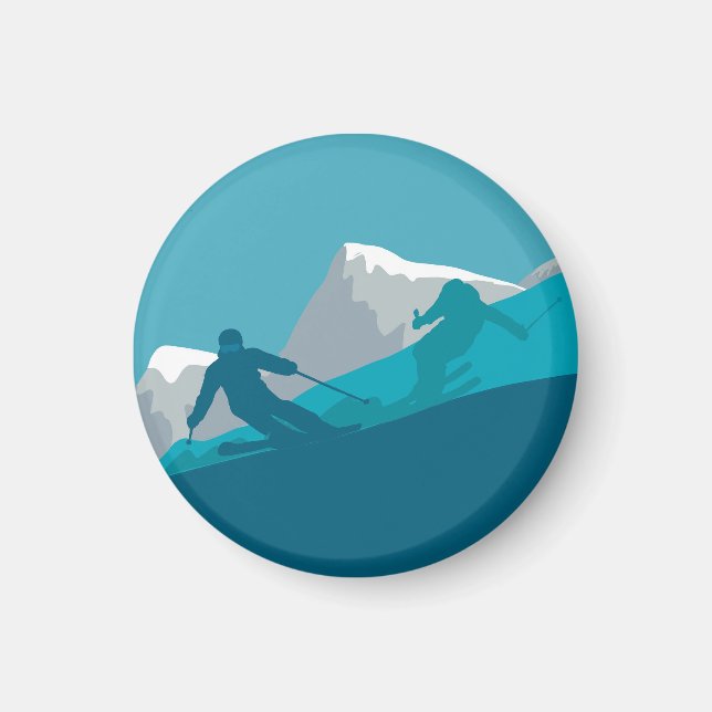 Alpin Skifahren Magnet (Vorne)