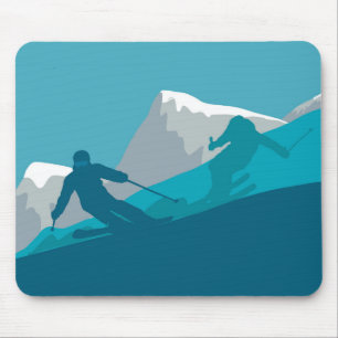 Alpin Skifahren Mousepad