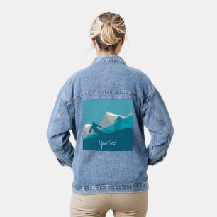 Alpin Skifahren Personalisiert Jeansjacke