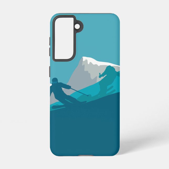 Alpin Skifahren Samsung Galaxy Hülle (Rückseite)