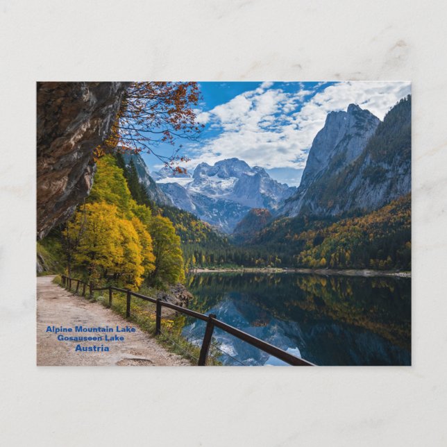 Alpinberg Gosauseen See Österreich Postkarte (Vorderseite)