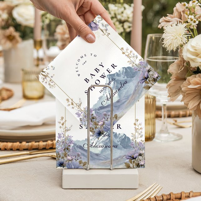 Alpine Bloom Serenity Baby Shower Serviette (Von Creator hochgeladen)