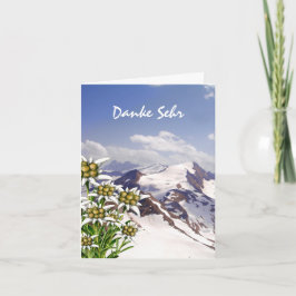 Alpine Blume Edelweiss Gewohnheit danken Ihnen Dankeskarte