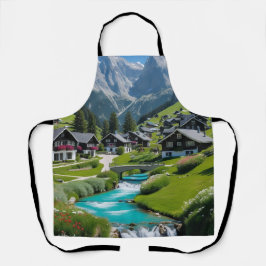 "Alpine Charm - Kochen im Herzen der Ruhe Schürze
