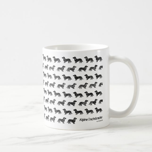 Alpine Dachsbracke Sketch Design Mug (Droite)