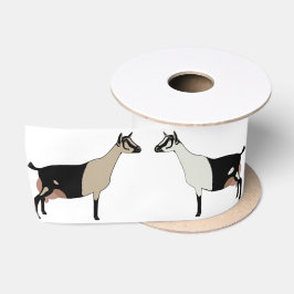 Alpine Dairy Goat Farm White Satinband