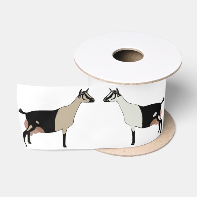 Alpine Dairy Goat Farm White Satinband (Spule)